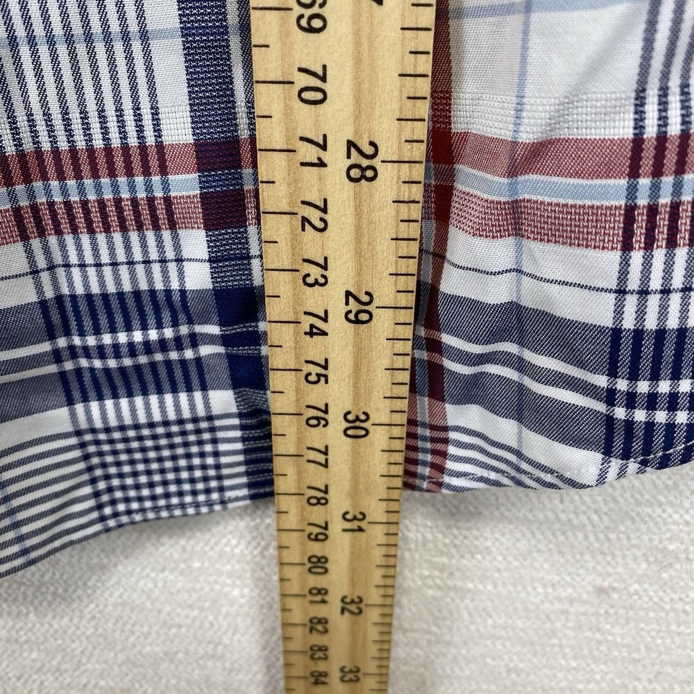 Brooks Brothers Regent Button Down Shirt Mens M Red White Blue Plaid Non-Iron - Picture 9 of 10